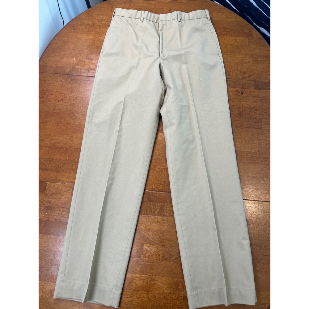 Vintage Creighton US Navy Official Uniform Mens 36L Khaki Dacron Pants